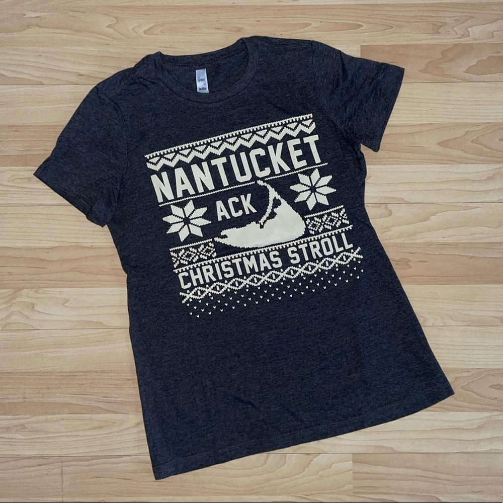 Nantucket Christmas stroll t-shirt